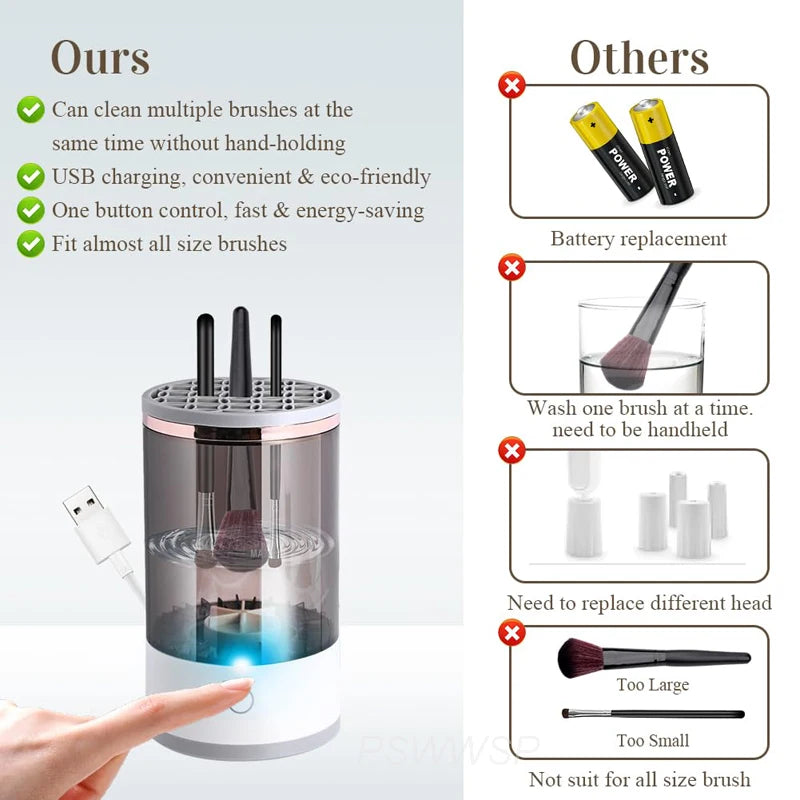 JLE 3 In 1 Electric Makeup Brush Cleaner